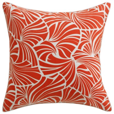 Florence Broadhurst Japanese Fans Red Pillow 22x22